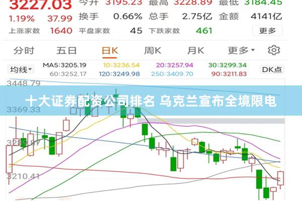 十大证券配资公司排名 乌克兰宣布全境限电