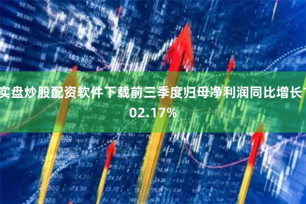 实盘炒股配资软件下载前三季度归母净利润同比增长102.17%